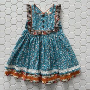 Wildflowers Blue Floral Kids Dress
